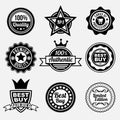 Set of premium quality labels Royalty Free Stock Photo