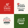 Set of premium quality pizza labels