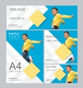 Set of Presentation Templates banners minimalist design.