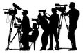 Press cameraman silhouette, vector