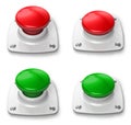 Set of pressed and depressed buttons