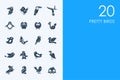 Set of pretty birds icons