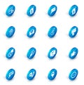 Set Price tag with New, Online shopping on screen, dollar, Add to Shopping cart, Financial growth and coin, Laptop, and