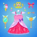 Set of Princess accessories