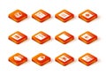 Set Processor, Computer mouse, Search engine, Code terminal, Browser with shield, window, setting and System bug icon Royalty Free Stock Photo