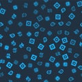 Set Processor CPU, Computer api interface, Humanoid robot and Chat on seamless pattern. Vector Royalty Free Stock Photo