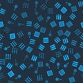 Set Processor CPU, Server, Data, Binary code and Neural network on seamless pattern. Vector Royalty Free Stock Photo