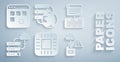 Set Processor with CPU, Server, Data, Web Hosting, Network cloud connection, Cloud technology data transfer, and Loading Royalty Free Stock Photo