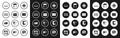 Set Processor with CPU, SSD card, Keyboard, Laptop, SSHD, Server, Data, Web Hosting, and Video graphic icon. Vector