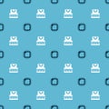 Set Processor with CPU and Waistcoat on seamless pattern. Vector Royalty Free Stock Photo