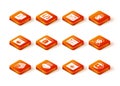 Set Processor, Software, System bug, Browser files, Cup tea with tea bag and Hacker coder icon. Vector