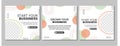Set of Professional business digital marketing agency social media post template collection. online web promotion banner Royalty Free Stock Photo
