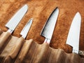 Set of professional cook tools. Special case of cook knives.