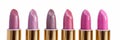 Set of professional lipsticks Royalty Free Stock Photo