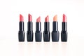 Set of professional lipsticks Royalty Free Stock Photo