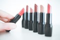 Set of professional lipsticks