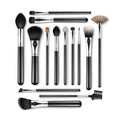 Set of Professional Makeup Powder Blush Brushes