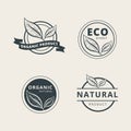 Organic product logo design template