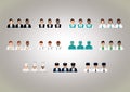 set of professional people. Vector illustration decorative design Royalty Free Stock Photo