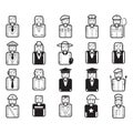 set of professional people. Vector illustration decorative design Royalty Free Stock Photo