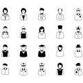 set of professional people. Vector illustration decorative design Royalty Free Stock Photo