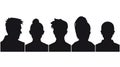 Set of profile avatar icon silhouettes. Generative ai design concept