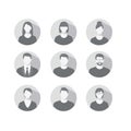 Set of profile icons for men and women Royalty Free Stock Photo