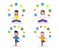 Set of programer characters Royalty Free Stock Photo