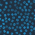 Set Programming language syntax, Software, Cloud technology data transfer and Debugging on seamless pattern. Vector Royalty Free Stock Photo