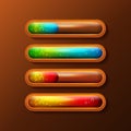 Set of progress bars with liquid filling Royalty Free Stock Photo