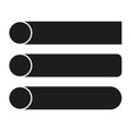Set of progress loading bars. Interface preloaders. Buffer indicators. Vector illustration. EPS 10.