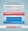 Set of progress loading bars Royalty Free Stock Photo