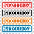 Set of Promotion stamp symbol, label sticker sign button, text banner vector illustration