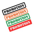 Set of Promotion stamp symbol, label sticker sign button, text banner vector illustration