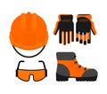 Set of protectiv work wear Royalty Free Stock Photo