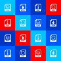Set PSD file document, EPS, ZIP and GIF icon. Vector Royalty Free Stock Photo