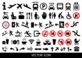 Set of public icons on white background. Vector illustration. Royalty Free Stock Photo