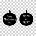 Set of Pumpkin Halloween icon vector. October celebration flat silhouette illustration design