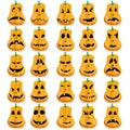 Set of pumpkins Royalty Free Stock Photo