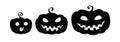 Set of pumpkins for Halloween. Royalty Free Stock Photo