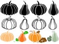 Set of pumpkins