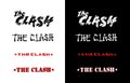 Set of punk rock band The Clash vector logos. Royalty Free Stock Photo