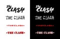 Set of punk rock band The Clash vector logos.