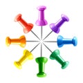 Set of pushpins Royalty Free Stock Photo