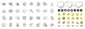 Set of Puzzle, Certificate and Loan percent line icons for web app. Pictogram icon Vector