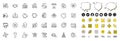 Set of Puzzle, Translation service and Accounting line icons for web app. Pictogram icon Vector