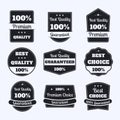 Set of Quality badges and label with text Royalty Free Stock Photo