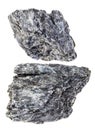 Set of quartz biotite schist stones cutout