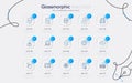 Set of Question mark, Group people and Air conditioning line icons for web app. Pictogram icon. Vector