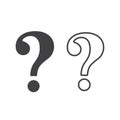 Set of question mark icon vector illustration